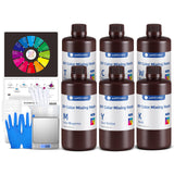 ANYCUBIC DIY Color Mixing 3D Printer Resin Set for LCD 3D Printing, Including 3D Resin 6 Colors, Dropper, Beaker, Disposable Plastic Cups, Nitrile Gloves, Electronic Scale (Without Battery) ANYCUBIC