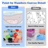 MEIYUDA Turtle Paint by Numbers Kit for Adults, Sea Turtle Paint by Numbers for Beginners, DIY Acrylic Oil Painting by Number on Canvas Without Frame for Home Wall Decor Gift 12x16in MEIYUDA