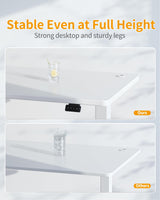CubiCubi Electric Standing Desk, 60 x 24 Inches Height Adjustable Sit Stand Desk, Ergonomic Home Office Computer Workstation, White CubiCubi