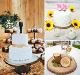 ilauke Wood Slices for Centerpieces, 6Pcs Large Unfinished Wood Slices 7-8 Inches Round Wooden Circle with Tree Bark, Wooden Discs for DIY Painting Crafts, Weddings Centerpieces Decor ilauke