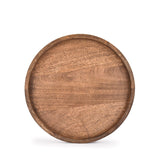 EDHAS Round Wooden Decorative Candle Holder Tray for Coffee Table Centerpieces Modern Farmhouse Home Decorations (12" x 12" x 1") EDHAS