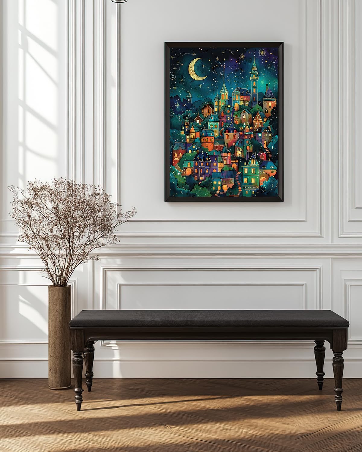 Starry Night Diamond Art Kits for Adults, Crafts 5D Diamond Painting Dot Kit for Adult Beginners, Abstract Landscape DIY Round Dots Full Drill Diamonds Paintings Art for Home Wall Decor Gifts 12X16 In Luckyrichrui