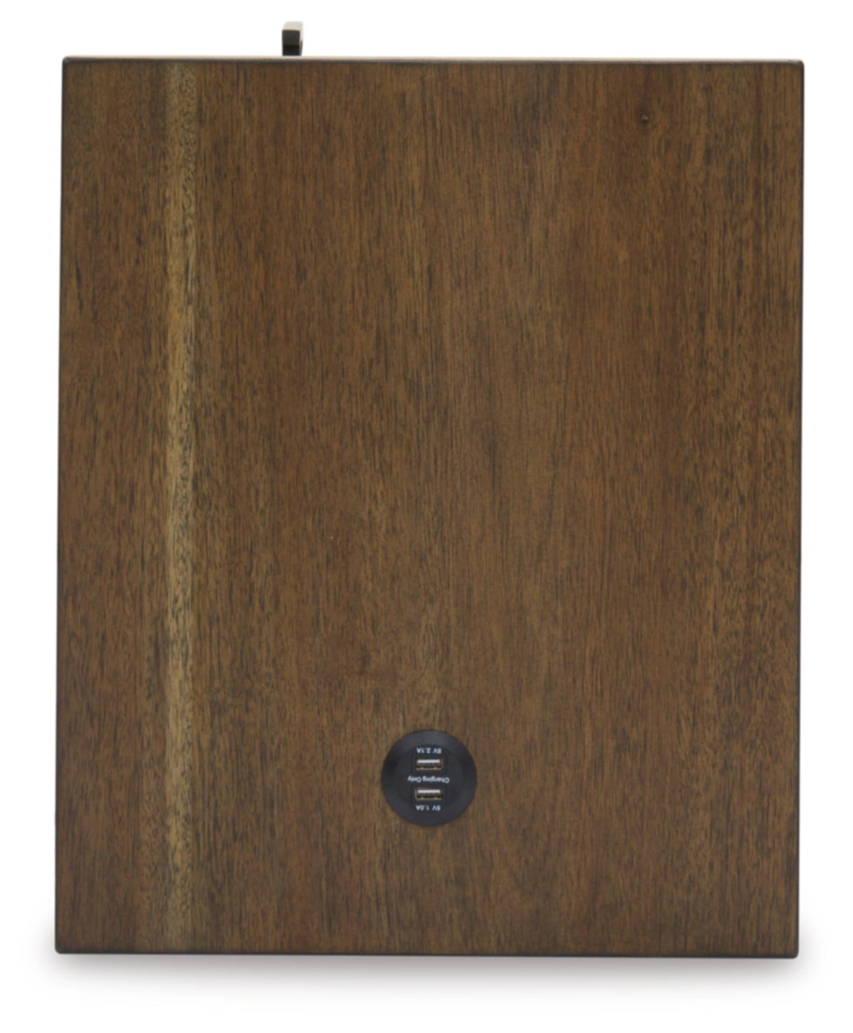 Signature Design by Ashley Moriville Rustic Farmhouse End Table with 1 Cabinet Door and USB Ports, Brown Signature Design by Ashley