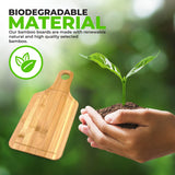 Bulk Plain Bamboo Paddle Cutting Board (Set of 10) | For Customized, Personalized Engraving Purpose | Wholesale Premium Blank Bamboo Board (Handle 13" x 6") Ven-Trap