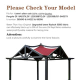 SCOCANOPY Replacement Top Fit for Lowe's Allen Roth 10X10 Ft Gazebo Model #GF-12S039B / GF-9A037X,(Burgundy) SCOCANOPY