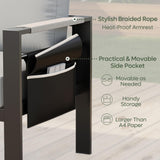 Bestier 4 Piece Aluminum Patio Furniture Set with Outdoor 3-Seater Sofa, Modern LED Patio Conversation Set with 5" Grey Cushions and Marble Texture Coffee Table for Balcony, and Backyard Bestier