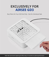 AIRSEE 2-Pack Reusable Filters for GD3 Nail Dust Collector Non-woven Fabric Nail Drill Acrylic Dust Catcher File Dust Clean Vacuum Manicure Machine Supply High-Efficiency Long-Lasting Pull-Out Design AIRSEE