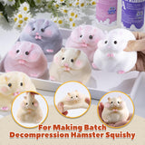 LET'S RESIN 4-in-1 Hamster Silicone Molds for Taba Squishy, 3D Animal Molds to Make Decompression and Cute Birthday Gift for Hamster Lover, Flexible and Durable Resin Mould LET'S RESIN