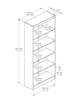 South Shore Axess 5-Shelf Bookcase - Black South Shore