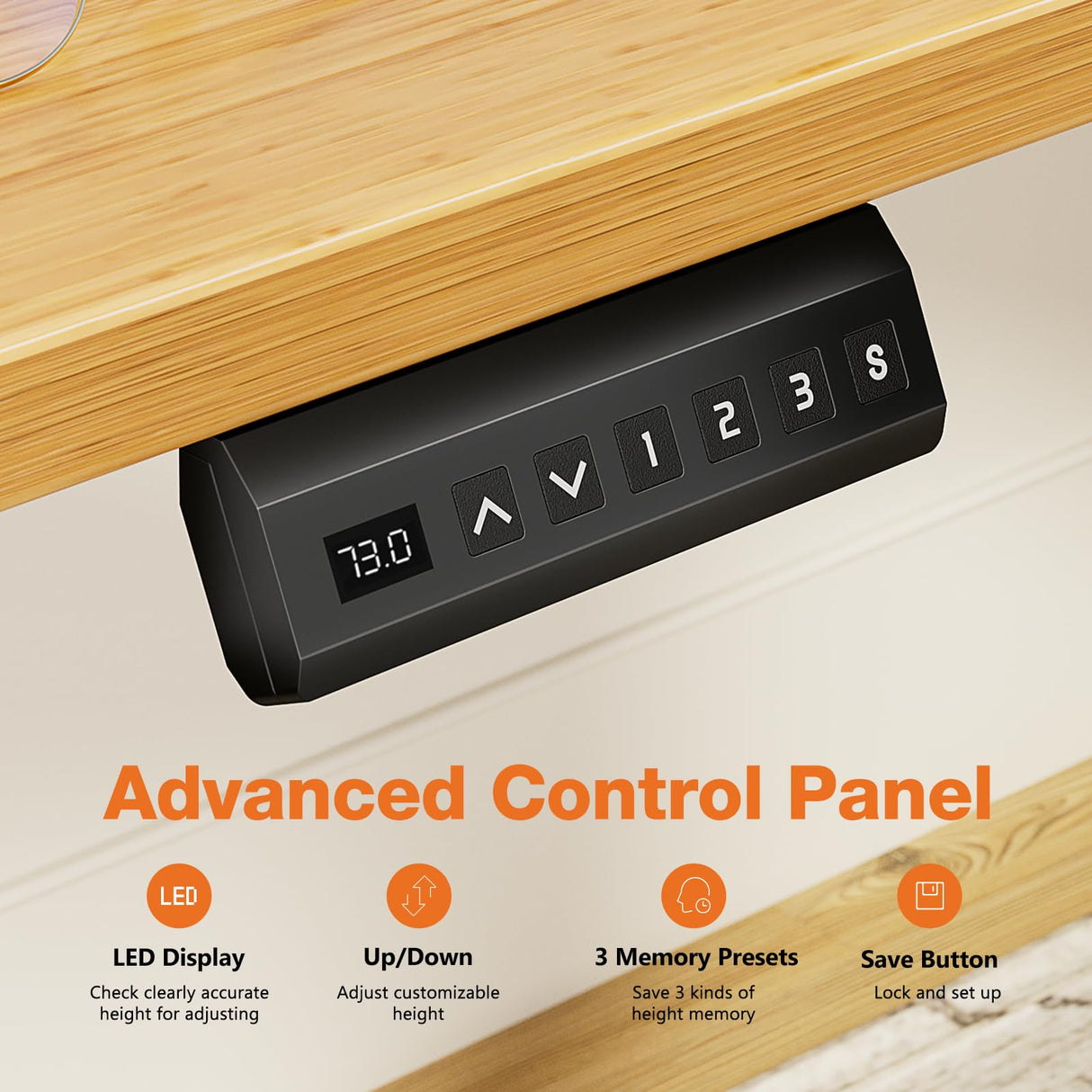 Sweetcrispy Electric Adjustable Height Standing Desk - 63 x 24 inch Sit to Stand Up Desk with Splice Board, Rising Home Office Computer Table with 2 Hook and Wire Hole for Work Sweetcrispy