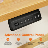 Sweetcrispy Electric Adjustable Height Standing Desk - 63 x 24 inch Sit to Stand Up Desk with Splice Board, Rising Home Office Computer Table with 2 Hook and Wire Hole for Work Sweetcrispy