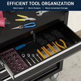 5-Drawer Metal Rolling Tool Chest with Wheels,Tool Storage Cabinet With Locking System，Toolbox with Wheels for Garage, Warehouse, Workshop, Repair Shop(Black) OAKANDO