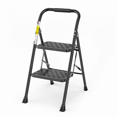 HBTower 2 Step Ladder, Step Stool for Adults,2 Step Ladder Folding Step Stool with Wide Pedal Ergonomic Design HBTower