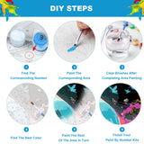 NEWENMO Tree Paint by Numbers Kit for Adults,Flowers Paint by Numbers on Canvas Unframed,DIY Oil Painting Perfect for Beginner, Craft, Hobbies and Home Wall Decor 16x16 in NEWENMO