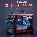 ARCCAPTAIN TIG Welder AC/DC 200Amp with Pulse, Aluminum TIG Welder 110V/220V TIG Welder with Square/Triangular Wave/Stick/MMA/Spot 7 in 1 MultiProcess Welding Machine ARCCAPTAIN