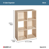 ClosetMaid 4176 6-shelf Cubeicals Organizer, 6-Cube, Birch ClosetMaid