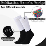 Cozypower 12 Pairs Sublimation Socks Blank Sublimation Printable Socks Heat Transfer Cotton Socks Unisex Athletic Crew Socks for Present DIY Personalized Socks Women Men Cozypower
