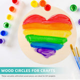 Round Wood Circles for Crafts Round Wood Cutouts Unfinished Round Wood Discs for Door Hanger Design Wood Burning (3 Pieces, 18 Inch) Jetec