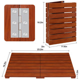 Teak Shower Mat - Foldable Wood Bath Mat, Floor Mat for Bathtub, Door, Spa, Sauna, Pool, Ideal for Indoor Outdoor HONGJUNLEE