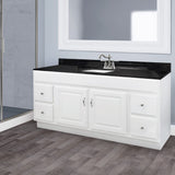 Design House Concord 60 Inch Bathroom Vanity, Ready to Assemble, Solid Wood, White, 587030 Design House