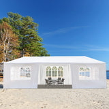 SEALAMB 10x30 FT Heavy Duty Canopy Party Tent, Durable Waterproof Pe Cloth, Outdoor Patio Party Tent Wedding Tents with 7 Removable Sidewalls for Backyard and Garden SEALAMB
