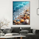 6 Packs Paint by Number for Adults, Beach DIY Acrylic Oil Painting Paint by Numbers Kits on Canvas, Adults Paint by Numbers Kits Drawing Paintwork for Home Decor Gift Sea Turtle 12x16in KICHANG