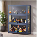 Display Cabinet Curio Cabinet with Acrylic Doors, Figures and Curio Collection Display Case, Floor Standing Clear Showcase for Living Room Bedroom,Gray,L31.5xW12.6xH41.7in Generic