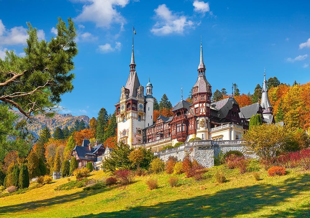 CASTORLAND 500 Piece Jigsaw Puzzles, Castle Peles, neo-Renaissance Castle, Romania, Adult Puzzle, Castorland B-53292 Castorland