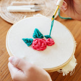 35Pcs Punch Needle Tool Embroidery Kit for Beginners - Adjustable Wooden Handle, Monks Cloth, Big Eye Needles for Adult Embroidery & Cross Stitching DIY Craft Decoration DIVINA VITAE