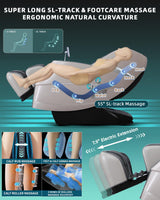 RelaxRelife Massage Chair Full Body, 4D Zero Gravity Massage Chairs, 20 Auto Modes, 11 Massage Technique, 40 Airbags Shiatsu Massage, APP Control with HiFi Bluetooth Speaker Grey RelaxRelife