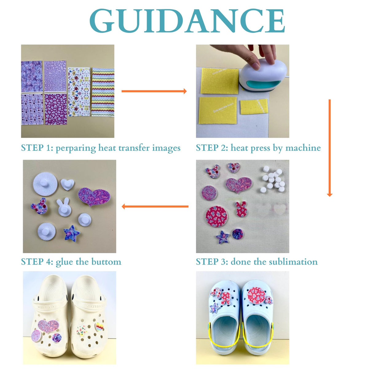 Sublimation Shoes Charm Blanks, 60 Sets Shiny White Glitter Heat Transfer Supplies, Shoe Decorations for DIY Custom Clog Pins Kit, Gifts for Women, Girls, Boys, Men, Toddlers AOUXSEEM