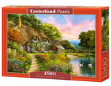 CASTORLAND 1500 Piece Jigsaw Puzzles, Countryside Cottage, Idyllic Puzzle, Nostalgic View, Castorland C-151998-2 Castorland