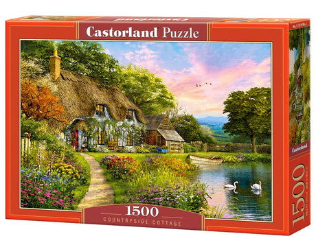 CASTORLAND 1500 Piece Jigsaw Puzzles, Countryside Cottage, Idyllic Puzzle, Nostalgic View, Castorland C-151998-2 Castorland