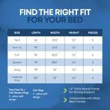 Greaton, Premium 38mm Split Wood Bunkie Board Queen Size Bed - 2-Piece Under Mattress Support Board, Fully Assembled, Fabric Ventilation Cover - Replaces Wooden Slats or Box Spring for Bed Frames Greaton