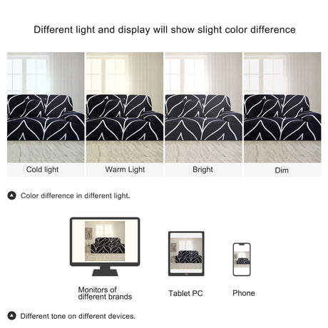uxcell Stretch Sofa Cover Printed Couch Slipcover for Sofas Loveseat Armchair Living Room Universal Furniture with One Pillowcase (Black White Branches, Large) uxcell