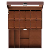 ProCase Watch Box for Men, 12 Slot Mens Watch Case With Drawer, Watch Display Case With Glass Lid, 2-Layer Watch Holder Organizer, Jewelry and Watch Storage for Men Women -12Slot, Espresso ProCase