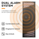 Pataku 10-14 Rifle Gun Safe for Home Rifle and Pistols, Gun Safes for Rifle and Shotguns with Flag Design, Long Gun Cabinet with with 3 Adjustable Shelves, Quick Access, Pockets Pataku