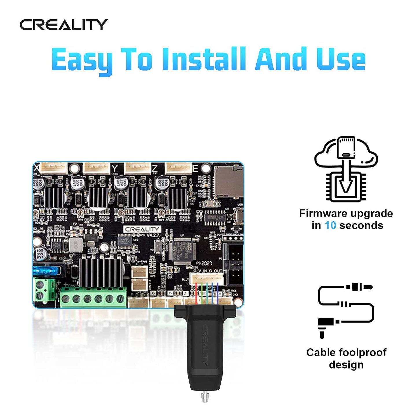 Creality CR Touch Auto Bed Leveling Sensor Kit for Ender 3 v2/ Ender 3/ Ender 3 Pro/Ender 5/Ender 5pro/CR10 for 32 Bit V4.2.2/V4.2.7 Mainboard 3D Printer - WoodArtSupply