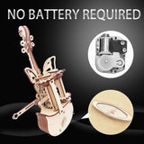 3D Wooden Puzzle for Adults - Cool Cello Music Box DIY Model for Adults to Build Wood Crafts Mechanical Puzzle Building Kits for Kids Age 14+Years Old IQIETOY
