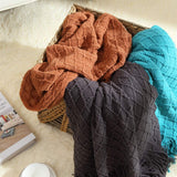 CREVENT Home Farmhouse Decor Rustic Couch Sofa Chair Bed Throw Blanket, Soft Warm Light Weight for Travelling in Spring Summer (50''X60'' Brown) CREVENT