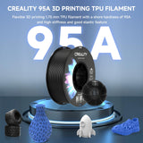 Creality TPU Filament Black, Flexible 3D Printer Filament 1.75mm for Airless Basketball, 95A Shore Hardness Good Layer Bonding Performance Dimensional Accuracy +/- 0.03 mm for Most FDM 3D Printers,1kg Creality