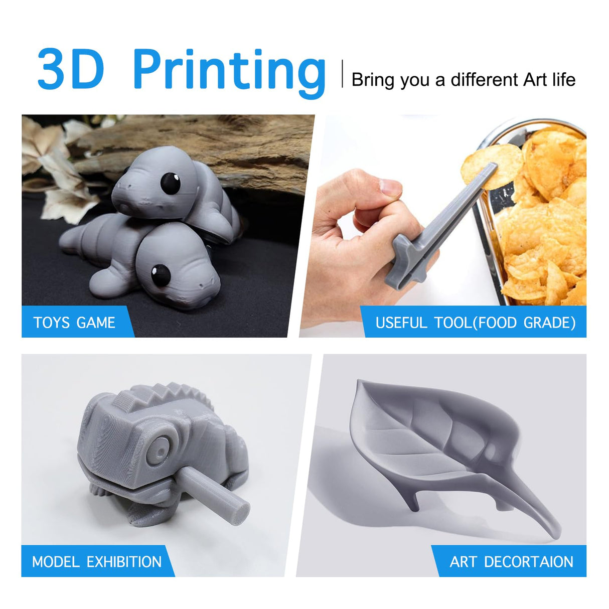 YXPOLYER PLA Plus Filament Food-Grade pla+ PLA Plus 3D Printing Filament 1.75 mm 1kg 2.2lbs with Reusable PC Spool, Modified 3D Printer Filament for Most FDM 3D Printers yxpolyer