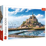 Trefl Mont Saint-Michel, France 1000 Piece Jigsaw Puzzle Red 27"x19" High Quality Print, DIY Puzzle, Creative Fun, Classic Puzzle for Adults and Children from 12 Years Old Trefl