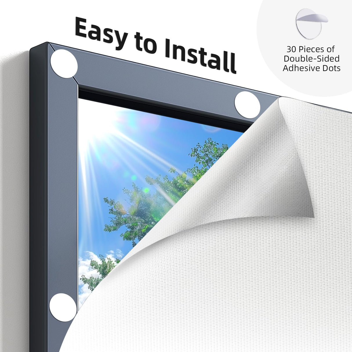 DUOFIRE Blackout Curtains for Bedroom 79" x 57", Portable Window Blackout Blinds No Drill Room Darkening 100% Blackout Shades Temporary Blackout Window Cover for Nursery Travel RV (Silver-Silver) DUOFIRE