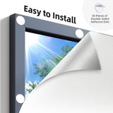 DUOFIRE Blackout Curtains for Bedroom 79" x 57", Portable Window Blackout Blinds No Drill Room Darkening 100% Blackout Shades Temporary Blackout Window Cover for Nursery Travel RV (Silver-Silver) DUOFIRE