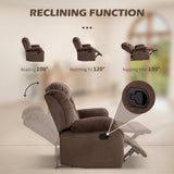 INZOY Manual Reclining Sofa Set, Included Manual Single Recliner Chair and Wall-Hugger 2 Seat Recliner Loveseat, Modern Double Reclining Sofa Couch for Living Room Furniture, Brown, 1+2 INZOY