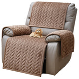 Eismodra Recliner Chair Covers,Recliner Covers That Stay in Place,Washable Recliner Slipcover for Large Recliner 3 Seater Sofa Couch Living Room Loveseat,Light Brown Set (4 Pieces) Eismodra