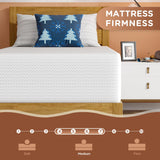 PayLessHere 14 Inch Twin Mattress Base Foam Mattress,Removable Soft Cover,Bunk Bed, Trundle, Daybed,White，Fiberglass Free PayLessHere