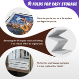 Sunix 1500 Pieces Jigsaw Puzzle Board, Foldable Puzzle Mat with Non-Slip Surface & 4 Sorting Trays, 39" x 26" Large Portable Puzzle Board Puzzle Pad, Felt Puzzle Table Top for Adults and Kids Sunix