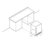 NewAir 24" Built-in 160 Can Outdoor Beverage Fridge in Weatherproof Stainless Steel with Auto-Closing Door and Easy Glide Casters. New Air Mini Fridge, Built-In or Freestanding Outdoor Fridge NewAir